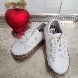 Keds Kickstart Leopard Foxing Tennis Shoes For Baby/Toddler, Size 5, Brand-New